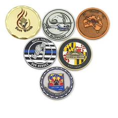 Персоналізована сувенірна емальована монета з тривимірним гравіюванням логотипу